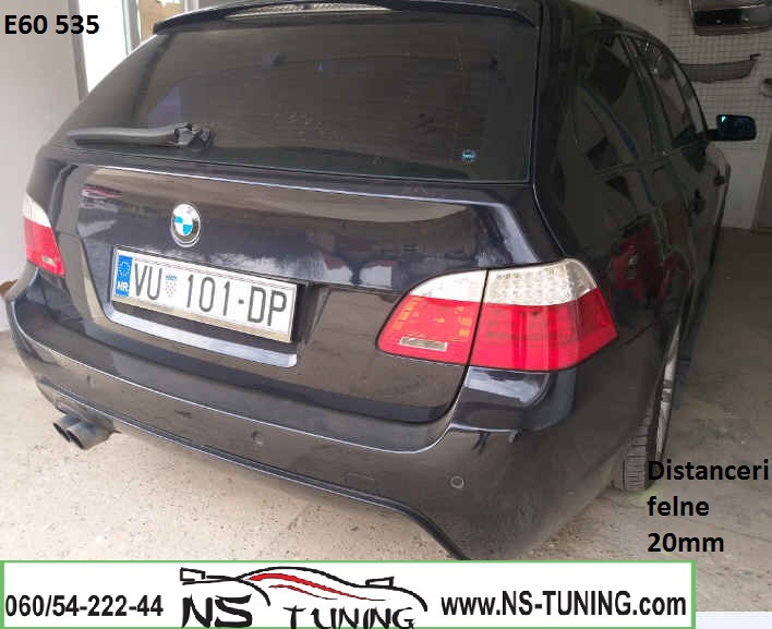 bmw e60 e61 karavan distanceri felne 5x120 20mm duzi srafovi 12x1.5 ugradnja novi sad tuning